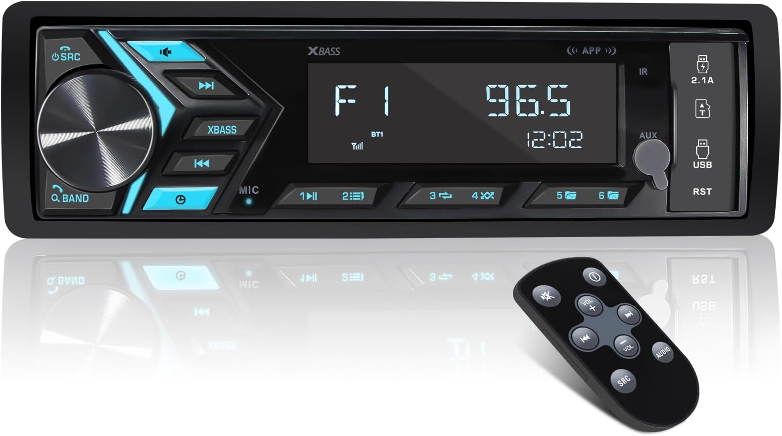 Amazon.com: Bluetooth Marine Stereo Single Din - Boat Radio Receiver ...