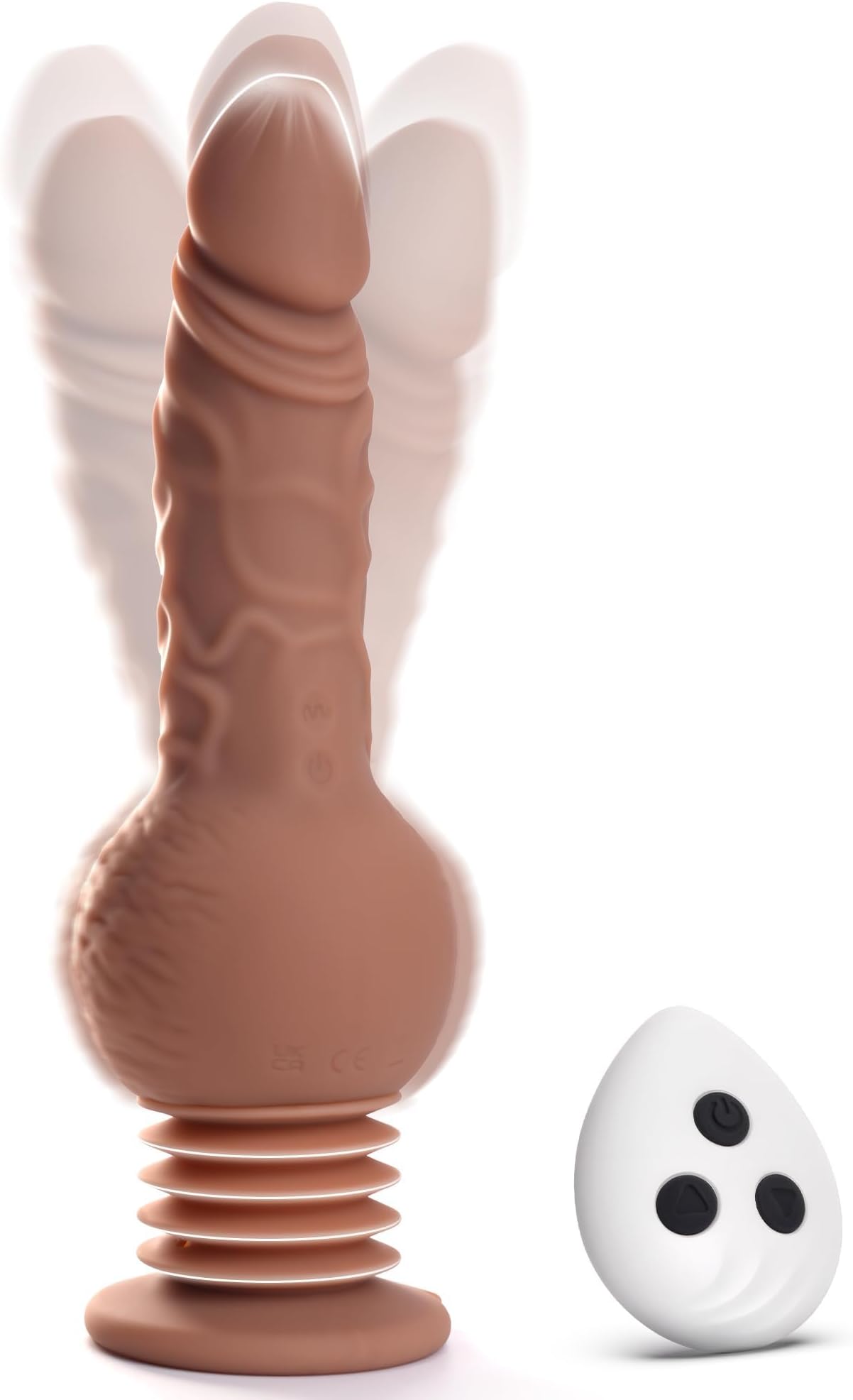 Tracy's Dog Thrusting Dildo Vibrator - 9.29" Realistic Silicone Strap-On Dildos for Anal Stimulation with 10 Vibrating & 3 Bouncing Modes, Adult Toys Penis Sex Toys for Women Men Couples(Drillme)