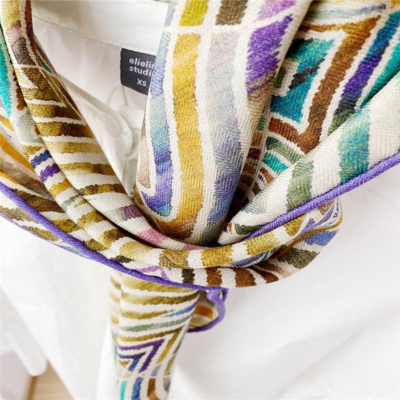Women's Fashion Soft Cashmere Feel Scarf Warm Scarves Large Shawl Wrap Printed Silk Square Scarf