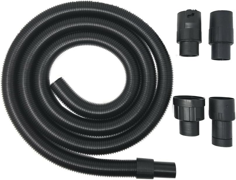 Vacuum Cleaner Hose Kit, 3 metres and 4 Adapters Compatible with Einhell Wet-Dry Vacuum Cleaner Extension Hose 3 m up to 36 mm Hose Systems When Wet & Dry Cleaners