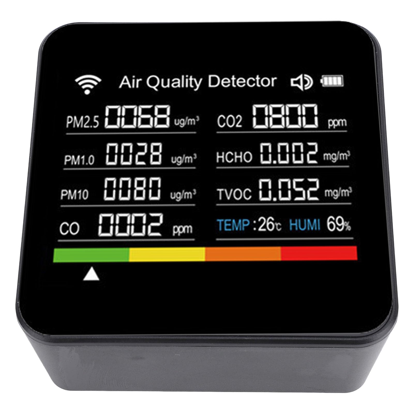 Srliya Medidor de Calidad del Aire WiFi Interior con 14 Funciones para la