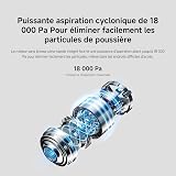 XIAOMI G20 Lite Aspirateur Balai sans Fil, Puissance 18 kPa, Jusqu'à 40 Min d'Autonomie, Détection Poussière Lumière Blanche, Vidage en 1 Clic, Brosse 2-en-1, Nettoyage Canapé & Clavier - 2