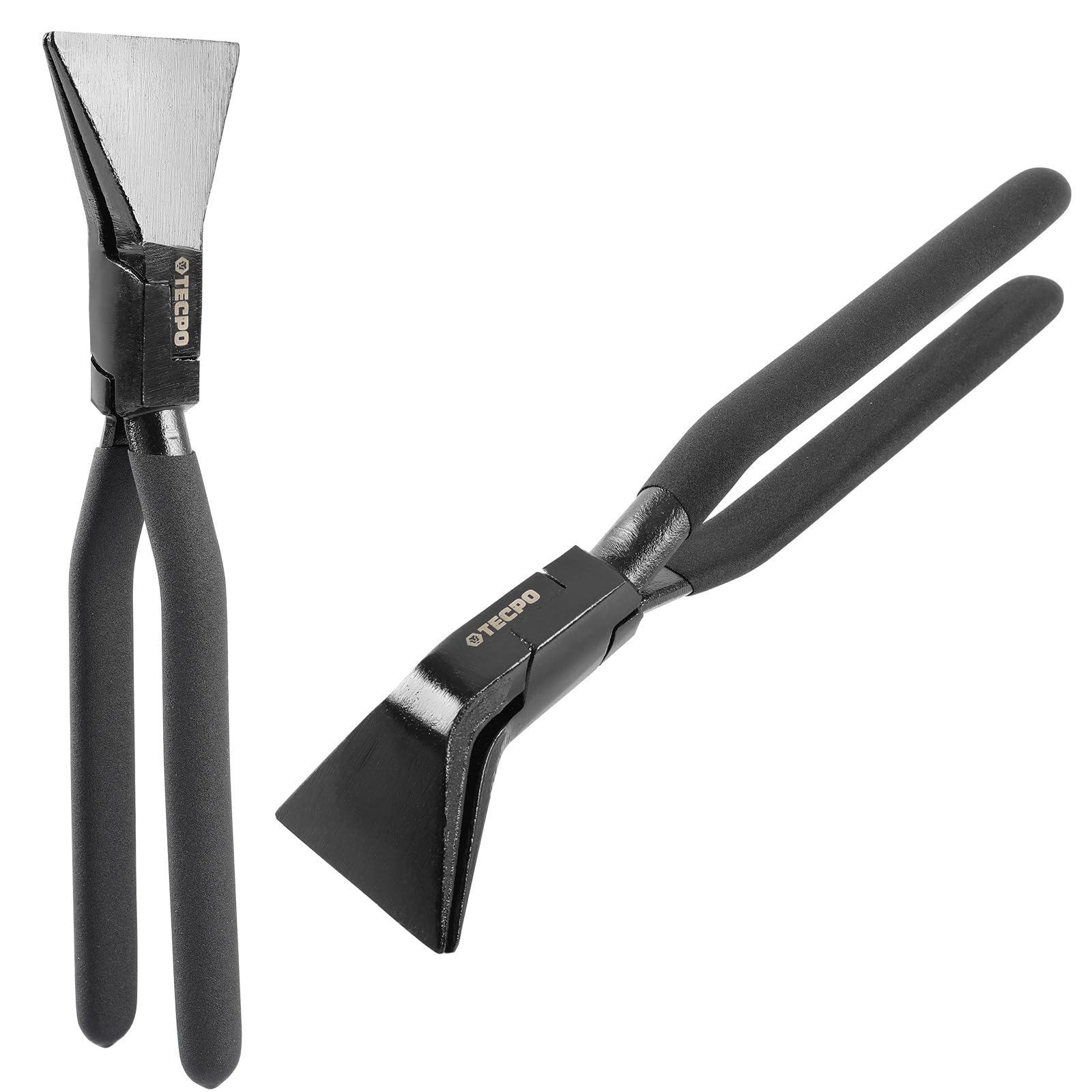 TECPO Set di 3 pinze piegate 0° 45° 90° – dritte, angolate, isolate a immersione 280 mm – Pinza piegatrice – per smussare lamiere con larghezza massima di apertura di 60 mm