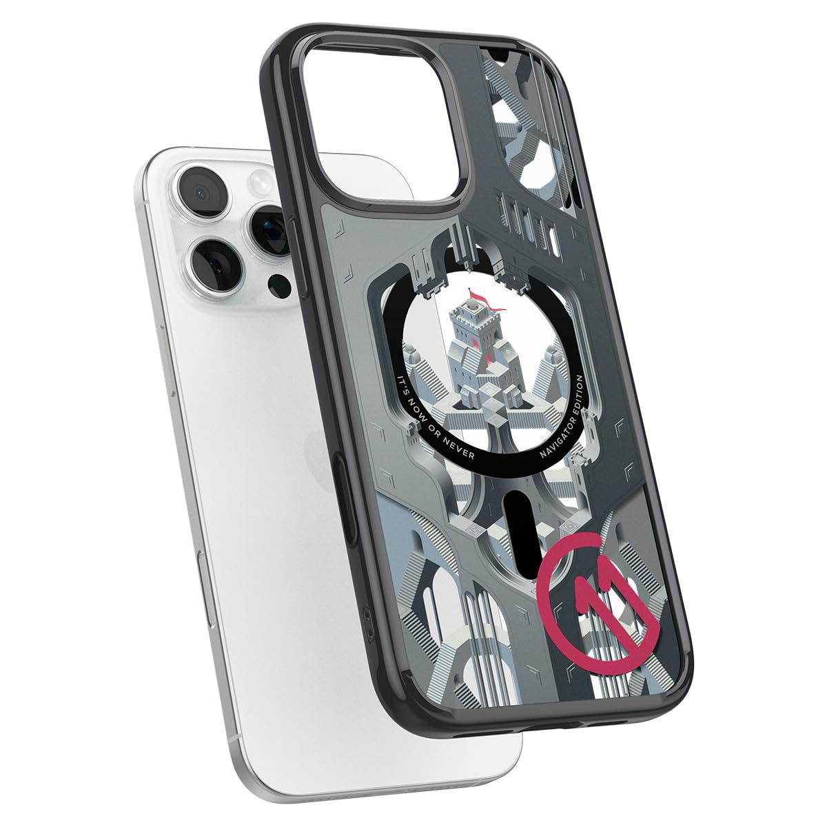 Spigen Capa para iPhone 16 Pro, coleção MagFit c11 ultra híbrida