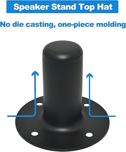 Miniatura 2 de Soporte para altavoz, 4.13 x 3.29 pulgadas, soporte de poste de gabinete de altavoz, adaptadores de soporte de altavoz de trípode PADJ, 4.134 x