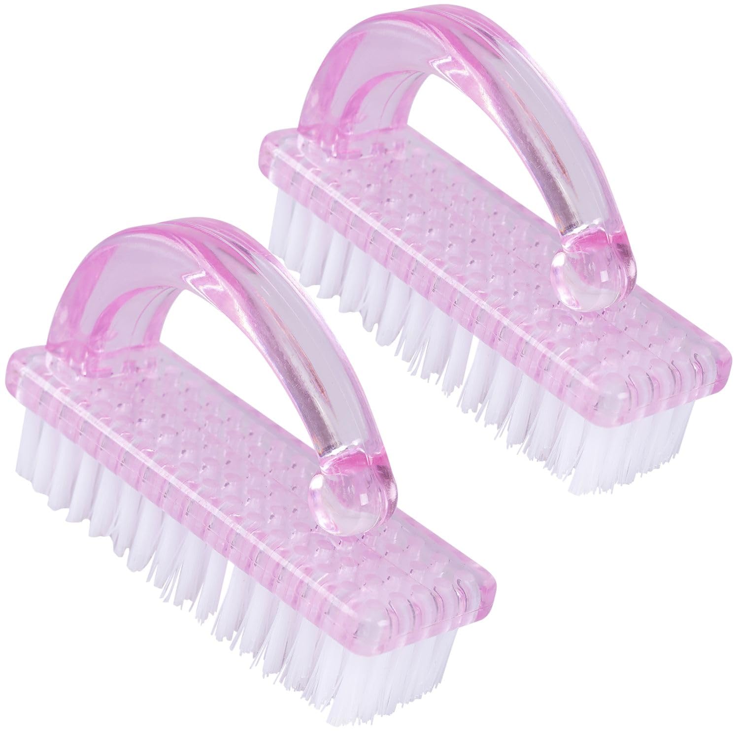 Handle Grip Nail Brush Fingernail Cleaner Pedicure Scrub Foot Brushes Toes Cleaning Tool Kit (Multicolor) (Pack of 2)-image-36