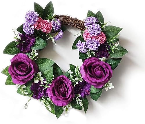 ChristmasWreath,Door wreath,New 45cm Flower Wreathï¼Œpurp