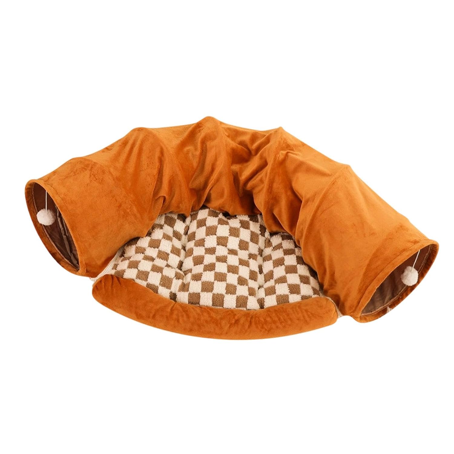 Leefasy Cat Tunnel Bed Pet Sleeping Bed Interactive Toy with Ball Multifunctional Pet Supplies Gifts Sleeping Mat Equipment