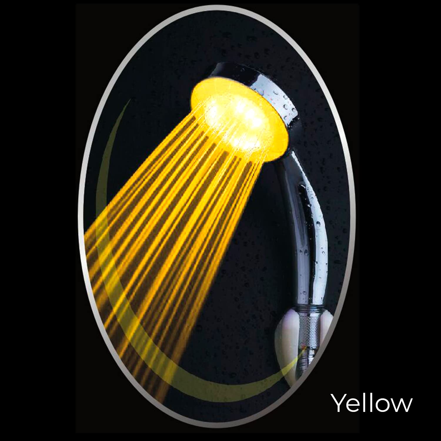 Pommeau De Douche LED, Pomme De Douche Haute Pression Avec 7 Lumières LED De Couleur 2 Types De Modes De Pluie éConomisent 40% D'Eau