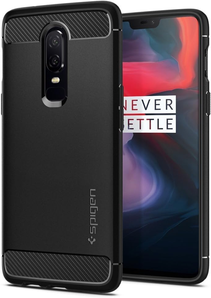 Spigen Rugged Armor Designed for OnePlus 6 Case (2018) - Black