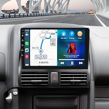 4G+64G Android 15 Upgrade Car Radio for Honda CRV 2001-2006, 9 Inch HD Touchscreen 2 Din Car Stereo Receiver w/Wireless Carplay Android Auto GPS Navi Bluetooth Wifi BT SWC Backup Camera