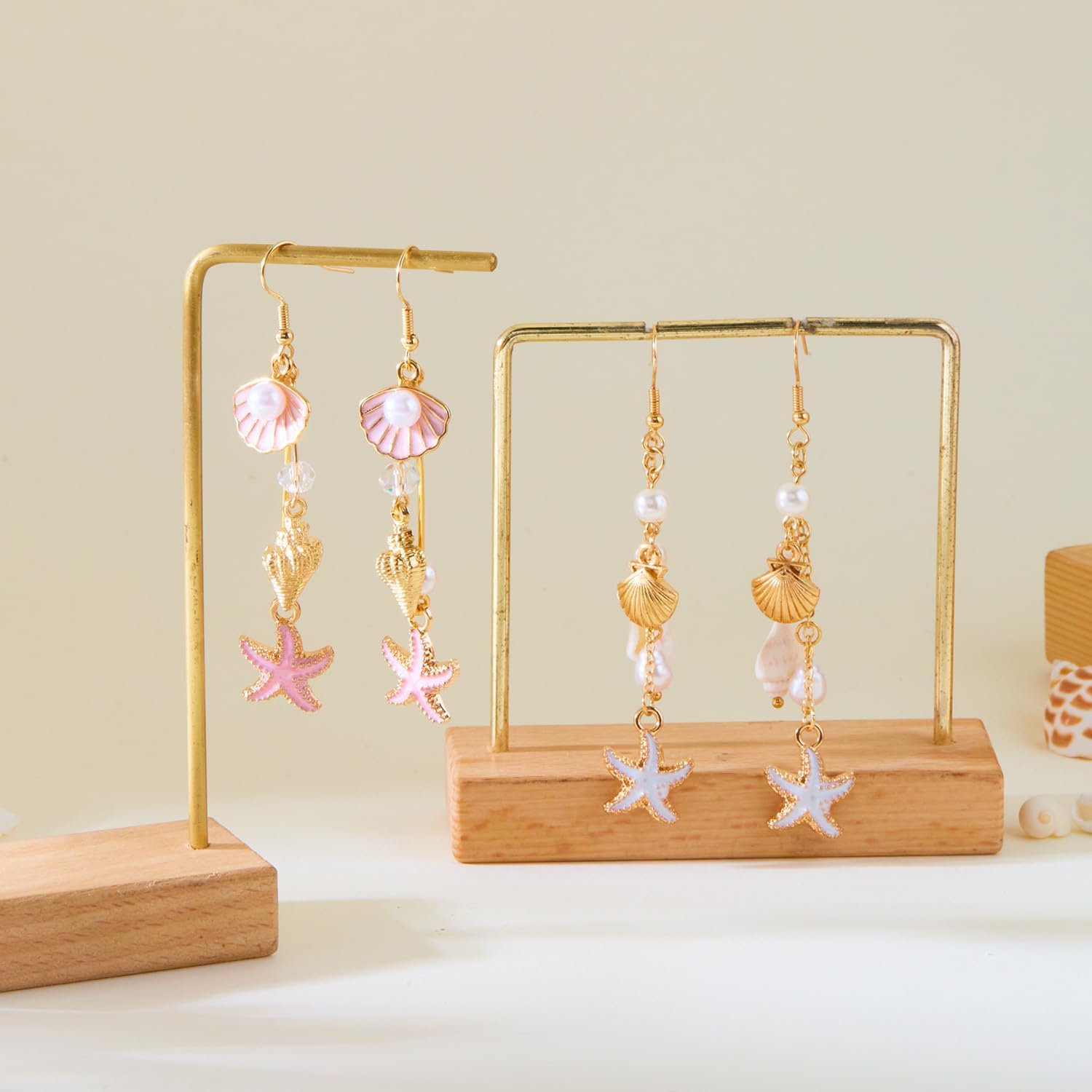 Pink Starfish Pearl Earrings for Women Boho Beach Earring Gold Conch Earring Bohemia Sea Shell Earrings Ocean Scallop Summer Jewelry Gifts - Image 6