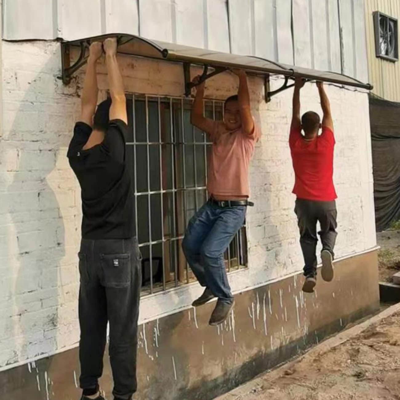 Outdoor Awning Front Door Canopy, Polycarbonate Porch Awning Transparent Door Canopy Outdoor Garden Shade Shelter for Front/Back Door Porch (120x280cm/47x110in)