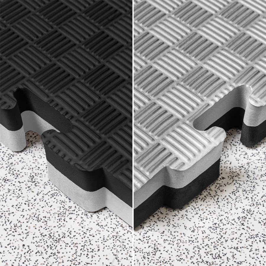 FORZA Reversible All-Purpose Foam Mats | Interlocking EVA & PE Foam Flooring for Martial Arts, Gyms, and Home Use – 0.8in & 1.6in Thickness