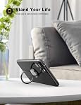 Cell Phone Ring Holder, Lamicall Finger Ring Stand - Universal Phone Cradle Kickstand, for iPhone 17 16 15 14 13 12 11 Pro Max, Galaxy S25 S24 S23 S22 S21 S20, All Android Smartphone, Black