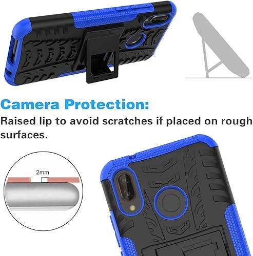 Miniatura 76 de Funda de teléfono para Huawei P20 Pro con protector de pantalla de vidrio templado y soporte soporte rígido híbrido protector accesorios para celda