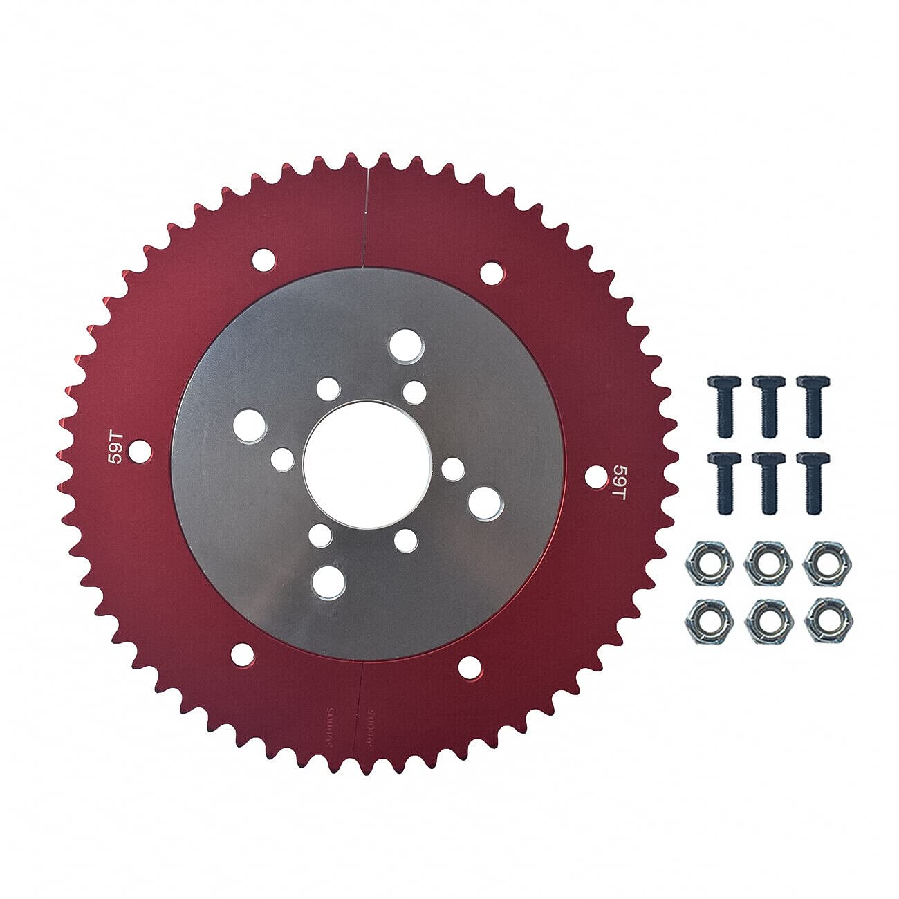 Universal 59 Teeth Split Sprocket Adapter with Sprocket fit
