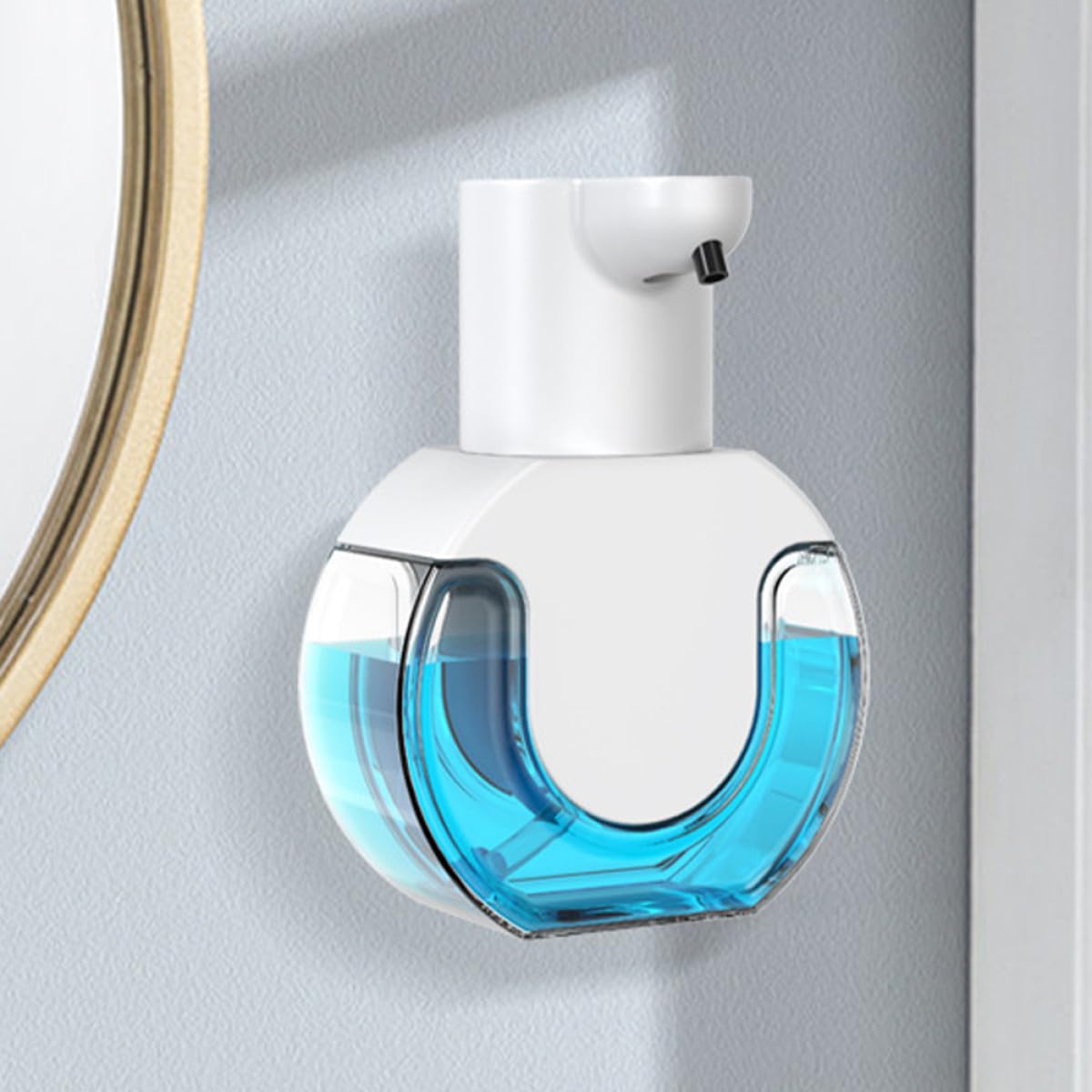 Dispenser Sapone Automatico Capacità 430ml da Parete da Tavolo Sensore a Infrarossi Materiale Abs Resistente, Design Semplice e Portatile per Uso Domestico