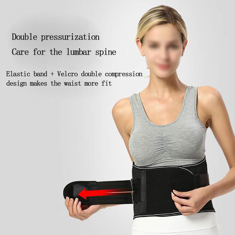 CMBSSTFC Tutore per la Parte Bassa della Schiena - per Sciatica, Scoliosi, Ernia del Disco - Fornisce Sollievo dal Dolore alla Schiena - Include Cuscinetto Lombare Rimovibile,L