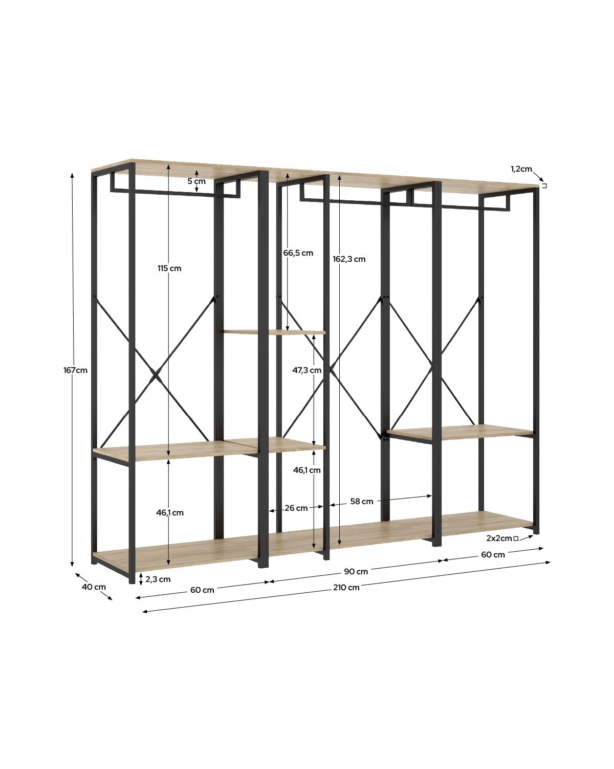 DEKIT Grupo RIMOBEL-Compo VESTIDOR Metal Lineal