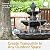 Sunnydaze Classic Tulip 46" Tiered Outdoor Water Fountain - 3-Tiered Outdoor Fountain for Garden, Patio, or Backyard - Dark Brown