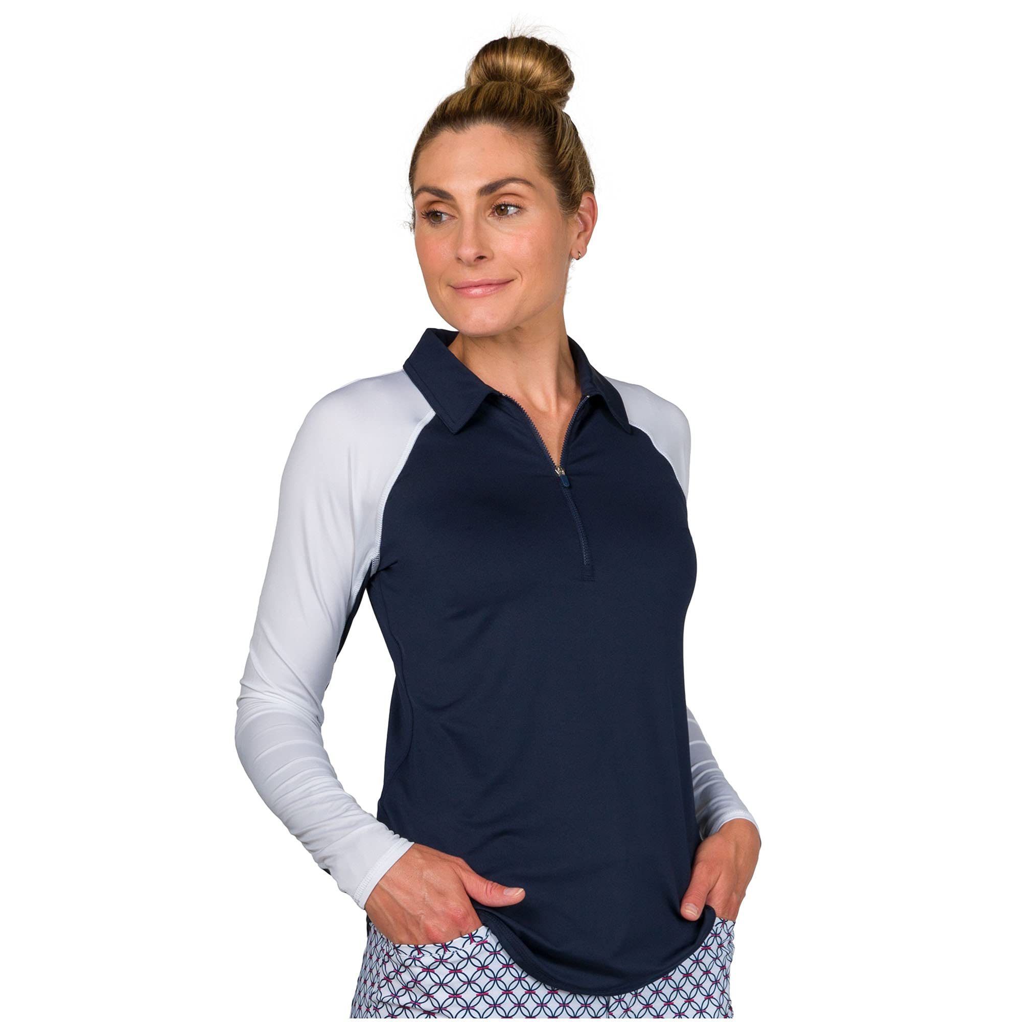 Jofit Apparel Women’s Athletic Clothing UV Colorblock Polo for Golf & Tennis