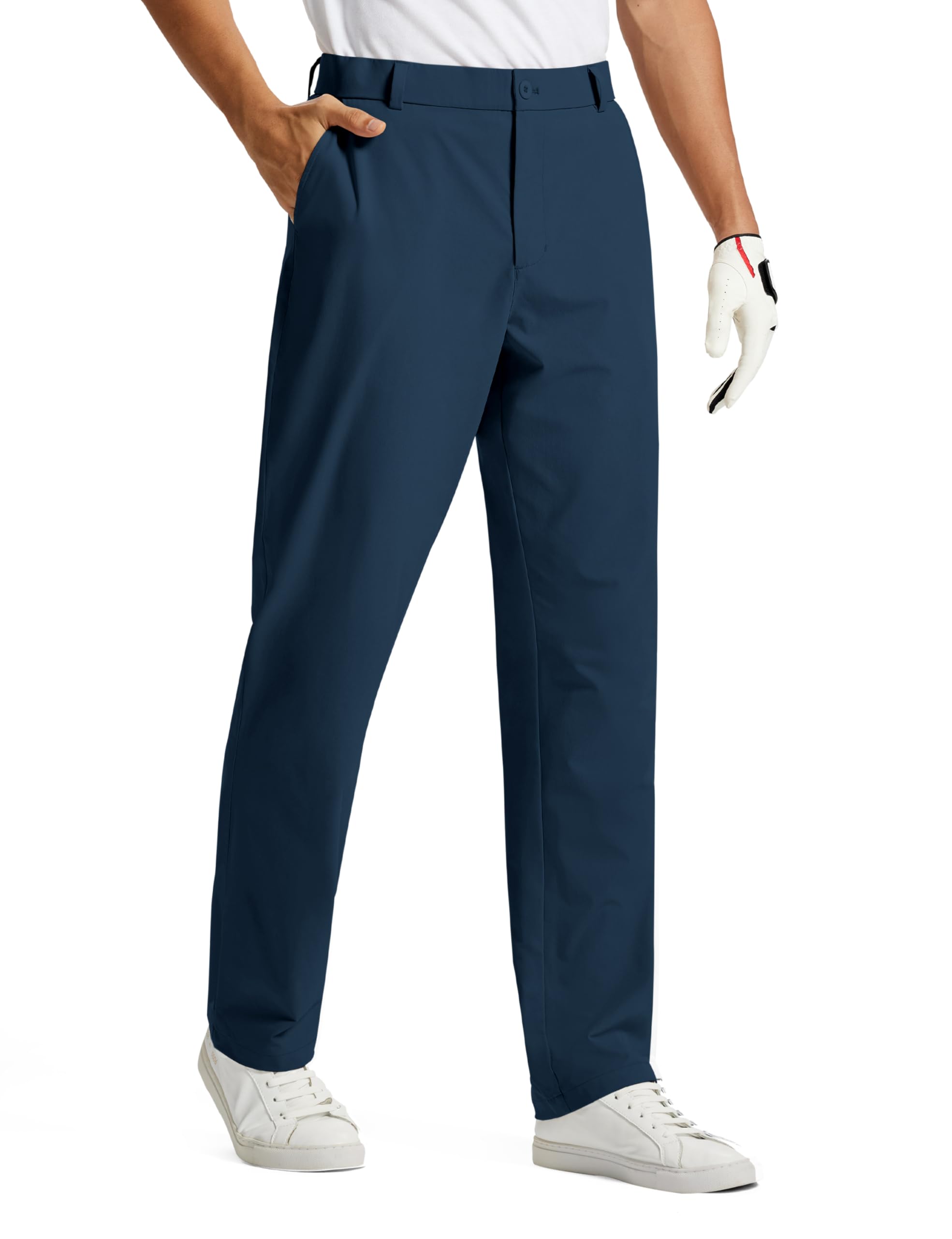 MoFiz Mens Golf Pants Quick Dry Stretch Dress Work Pants 30 32 34 Casual Comfy Lightweight Trousers with