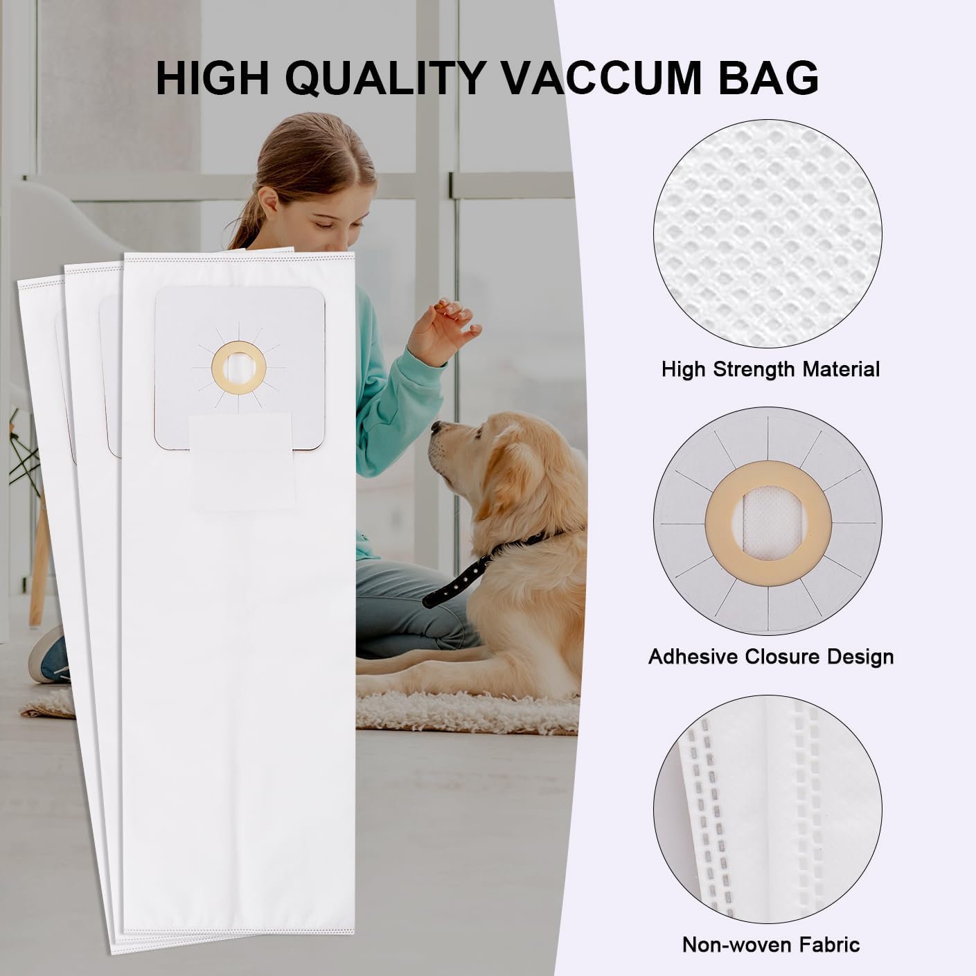 391 Central Vacuum Bags for Nutone 391 CV353, CV450, CV391, CV400, CV350,CV351 VX475 44186, CV352,CV653 CV750, CF3918 - Premium HEPA Filtration Dust Bag - 8Pack