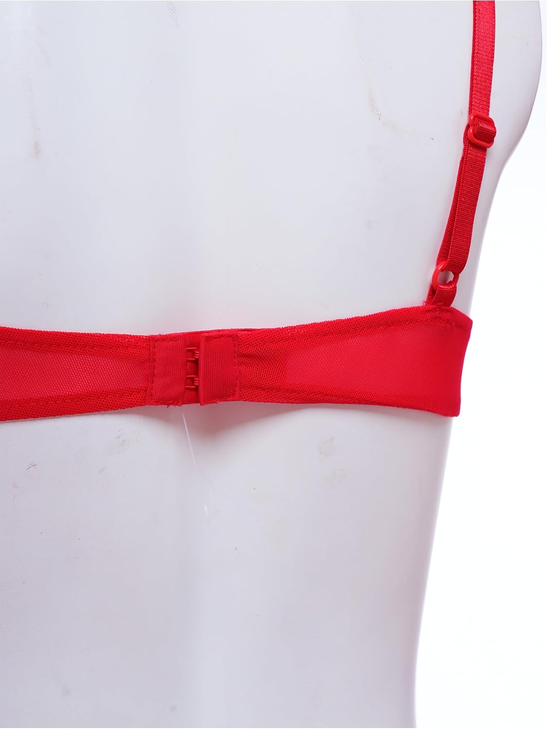 Kaerm Women Sheer See Through Cami Bras Adjustable Straps Micro Coverage Cup Scoop Bralettes Lingerie