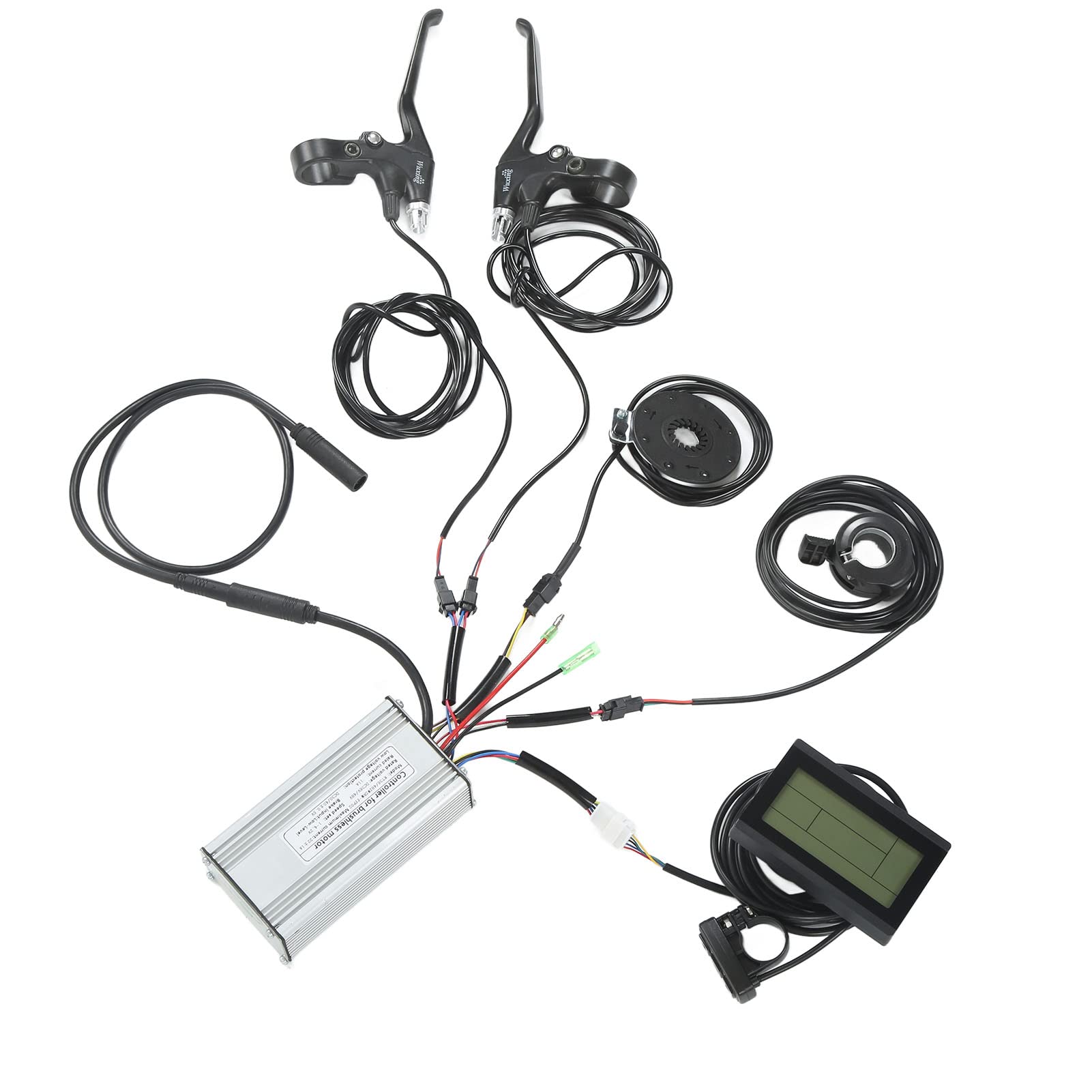 Kit de Conversion de vélo électrique 48V 500W, Kit de moteur de moyeu de Cassette de roue arrière avec contrôleur 11A et panneau LCD3 (20 pouces)