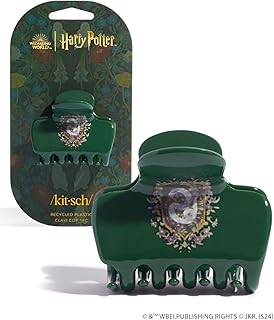 Harry Potter x Kitsch Jumbo Hair Claw - 2.3 Inches Big Hair Clips for Girls and Women | Stylish Accessories for Full Updo and Half Ponytail | Ideal Gifts for Women - Slytherin - 1pc