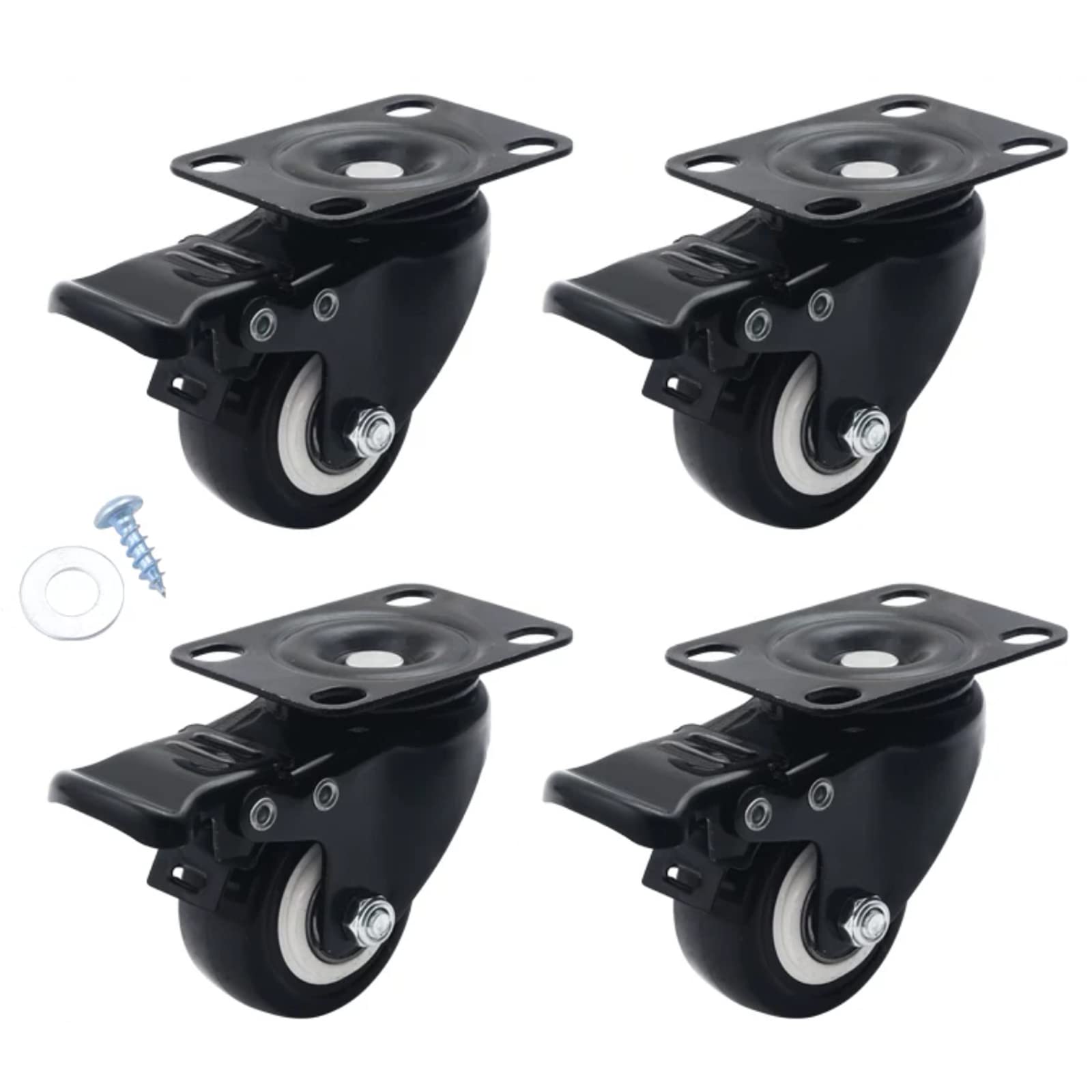 Roulettes pivotantes pour meubles et chariot d atelier lot de 4