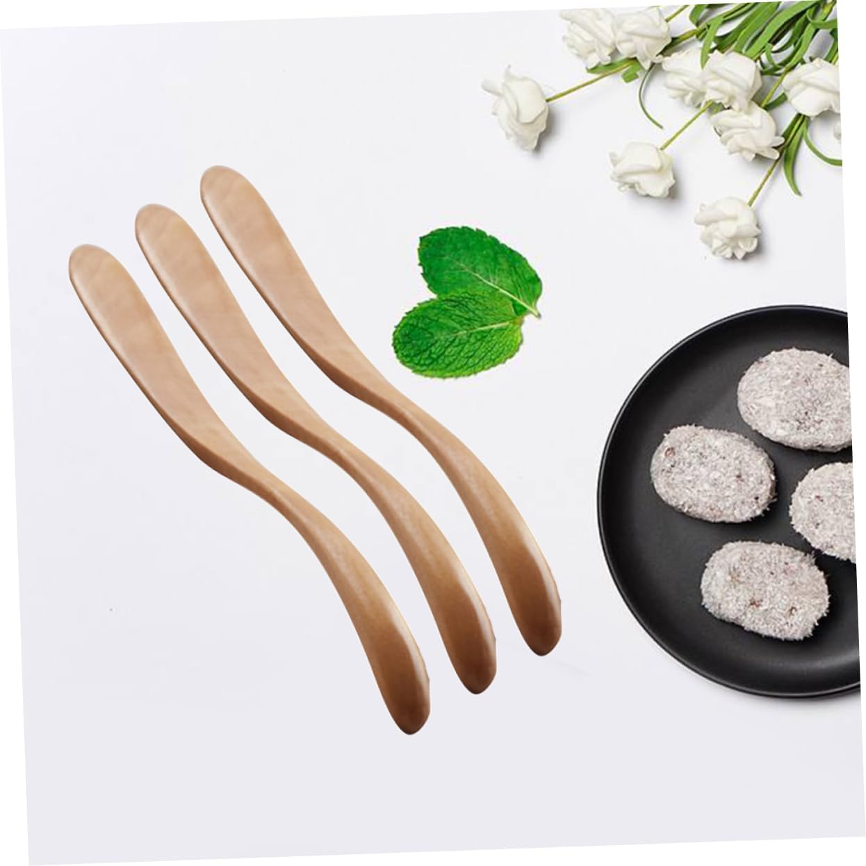5pcs Wooden Butter Spreader for Cake, Cheese, and Jam