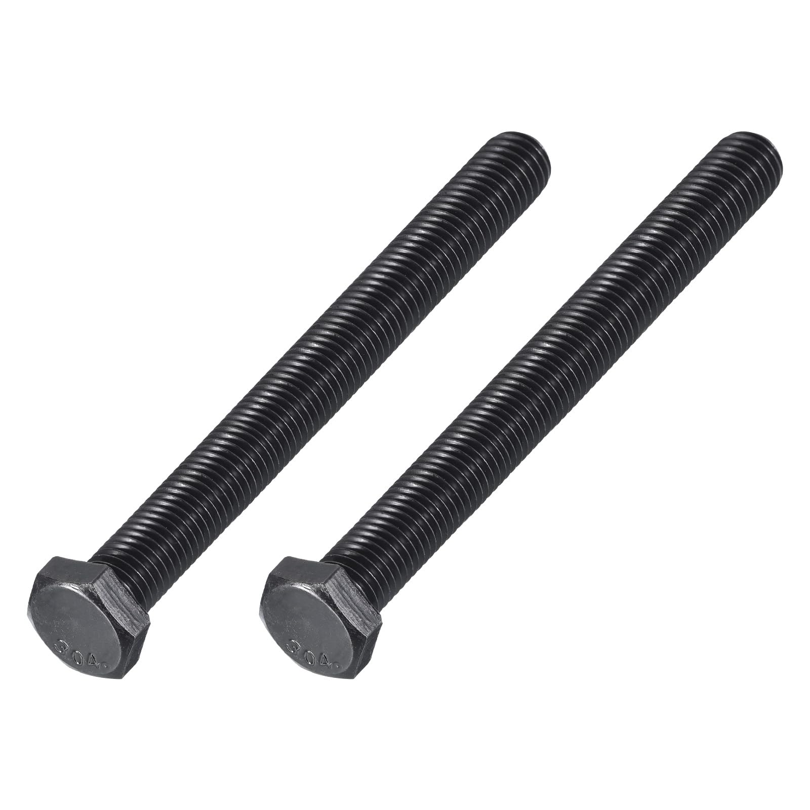 METALLIXITY Hex Head Bolts (1/2-13 x 6") 2Pcs, 304 Stainless Steel 18-8, Fully Threaded, External Hex Drive
