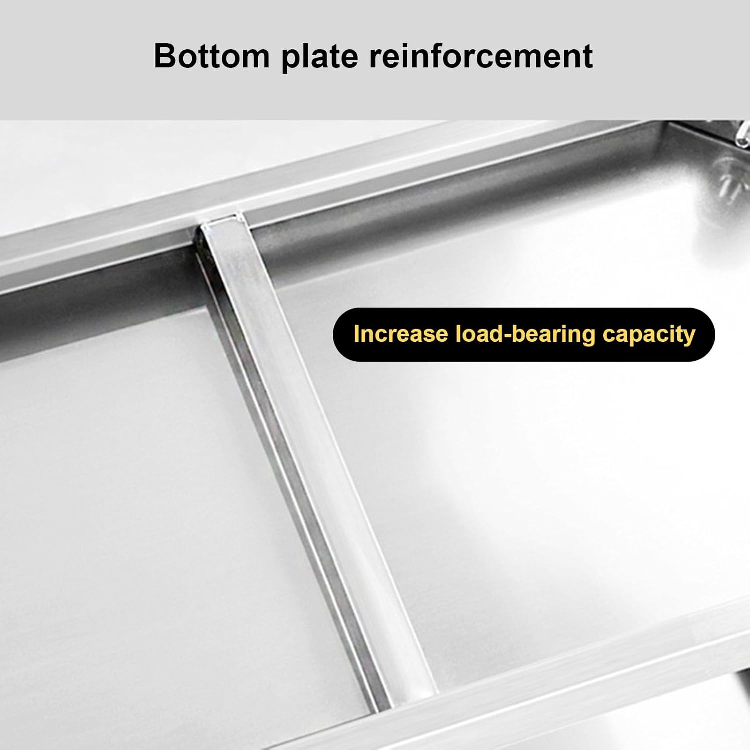 Corner Stainless Steel Work Table,with Adjustable Under Shelf and Foot,Heavy-Duty Stainless Steel Double Overshelf,for Restaurant Kitchen Home and Hotel(100X40cm/39.3X15.7in)