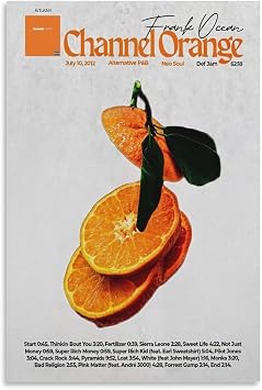 Frank Ocean Channel Orange 3 Canvas Poster Bedroom Decoration Landscape Office Valentines Birthday Gift Unframe-style12x18inch30x45cm