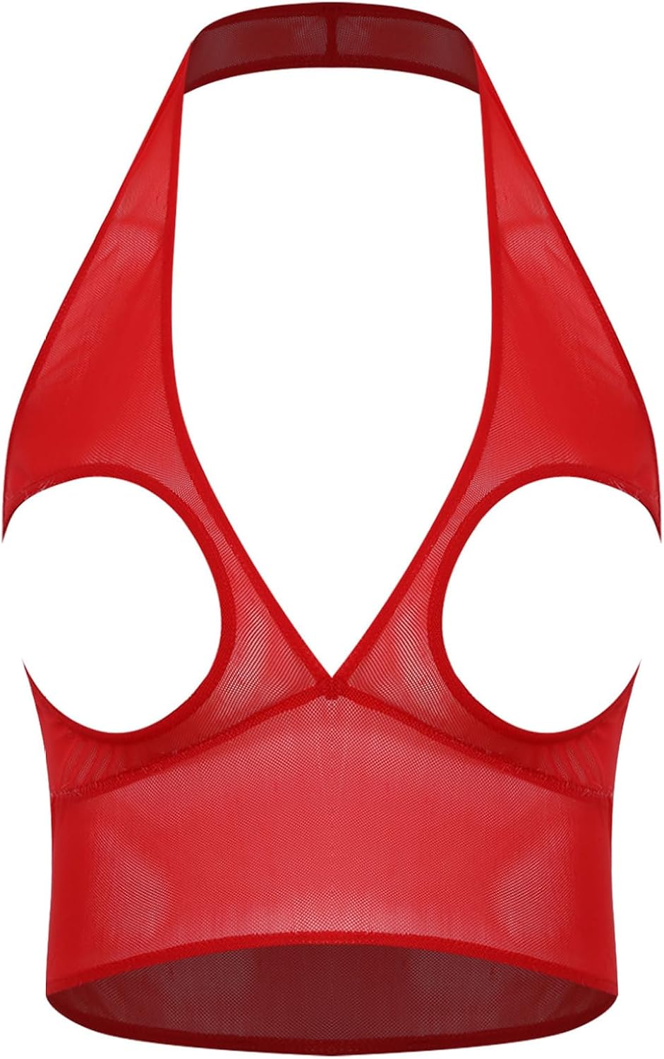 Mesh Bralette for Women Hollowing Out Sheer Transparent See-Through Hollow Out Bra Vest Party Clubwear