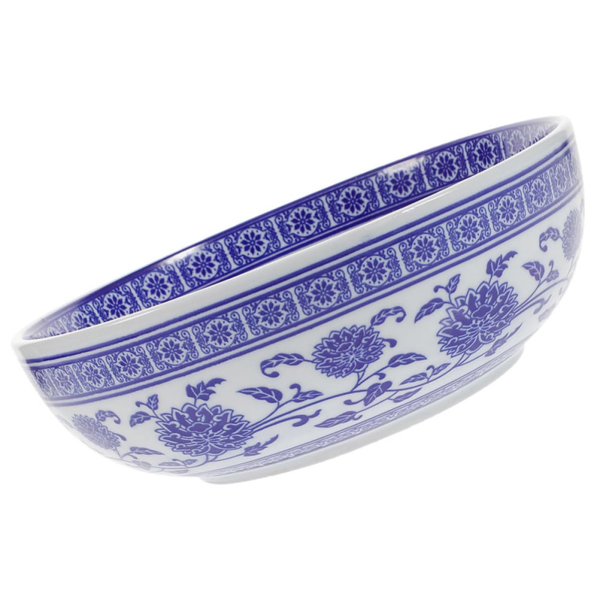 Tazón de Ramen de Cerámica Azul Superficie Lisa y Fácil Limpieza, Cuenco para Sopa Adecuado para Accesorios de Cocina y Uso Diario Hogar