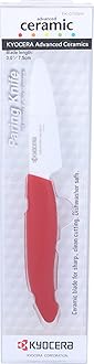Advanced Ceramic Revolution Series 3-inch Paring Knife, Red Handle, White Blade