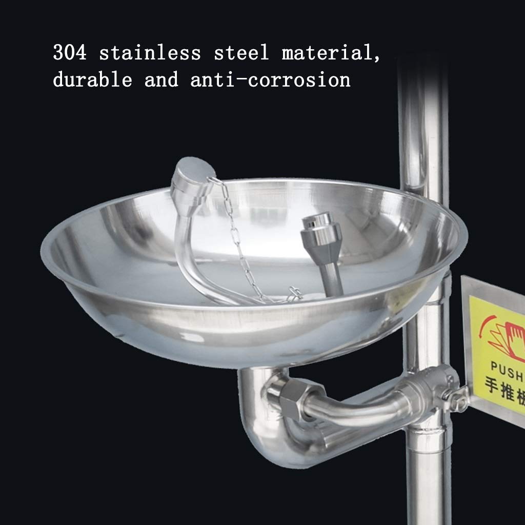 BBGS Estación Lavaojos Ducha de Emergencia Acero Inoxidable Sistema de Ducha de Seguridad Estación de Lavado de Ojos Y Cara, Válvula de 32 Mm (Color : STYLE 1)