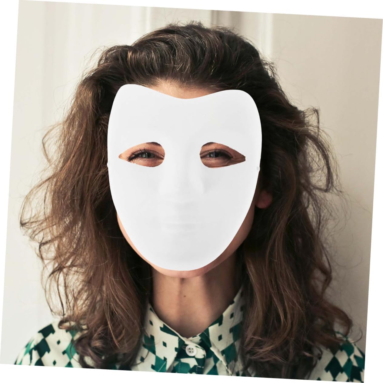 PRETYZOOM White Pulp Diy Masks for Stage Performances Themed Parties and Cultural Events Blank Paintable for Creative Expression and Art Projects