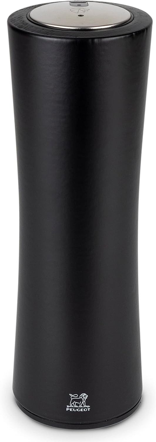 Peugeot – Elis Reverse Electric Corkscrew – Rechargeable Automatic Bottle Opener with Foil Cutter – Wood, Black, 8-inches