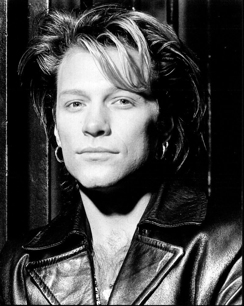 Amazon.com: Posterazzi Jon Bon Jovi In Leather Jacket Black And