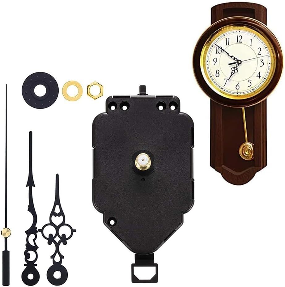 Silent Battery Powered Quartz Clock Mechanism Movement Kits with Long Spindle for Wall Clock Repair, Replacement, and Custom Crafting (length is 13mm)