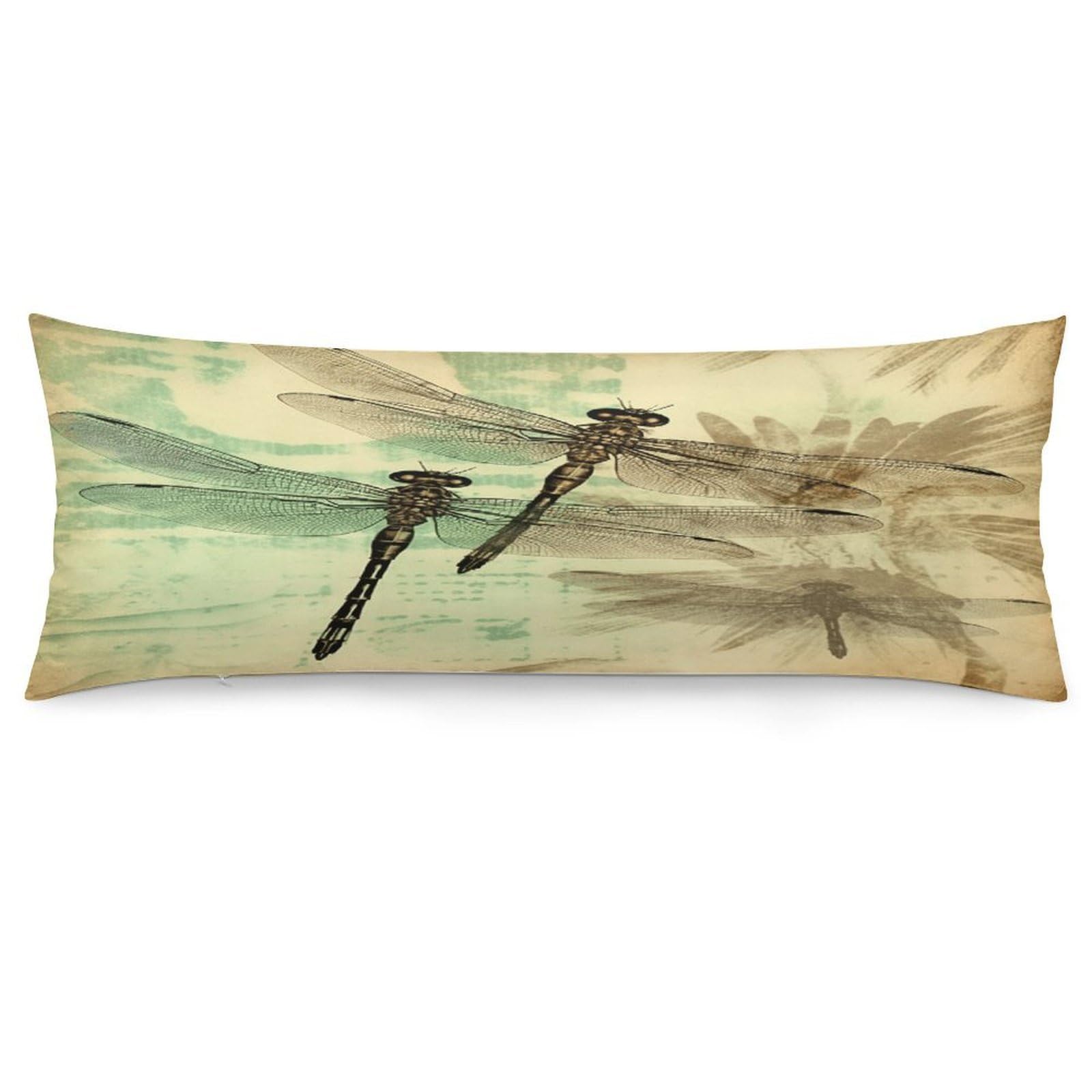 Dragonfly Dragonflies Vintage Throw Pillow Cover Soft Pillow Case Decorative Lumbar Pillow Cover Cozy Throw Pillowcase Polyester Rectangular Cushion Case Decor for Couch Sofa Bed