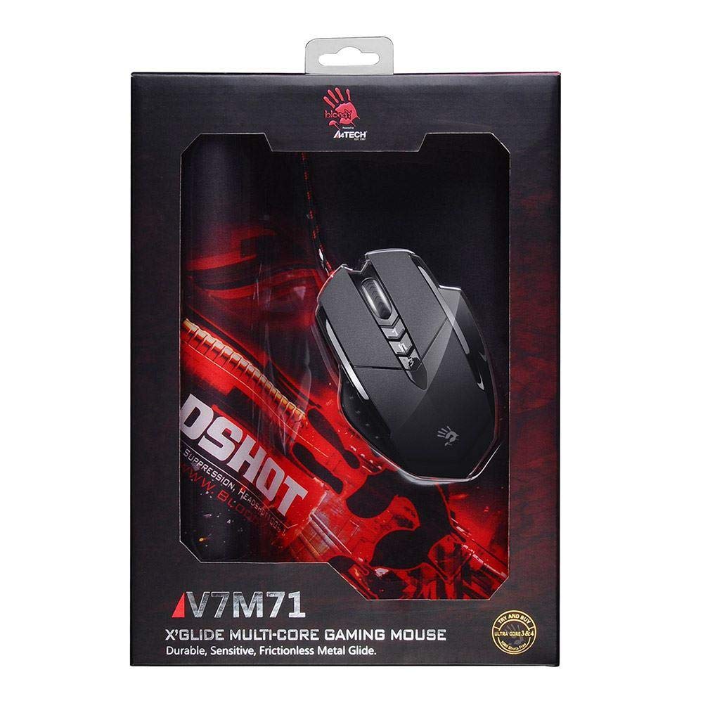 Bloody V7M Mouse (Activated) + B071 X'Glide Mouse Pad Bundle