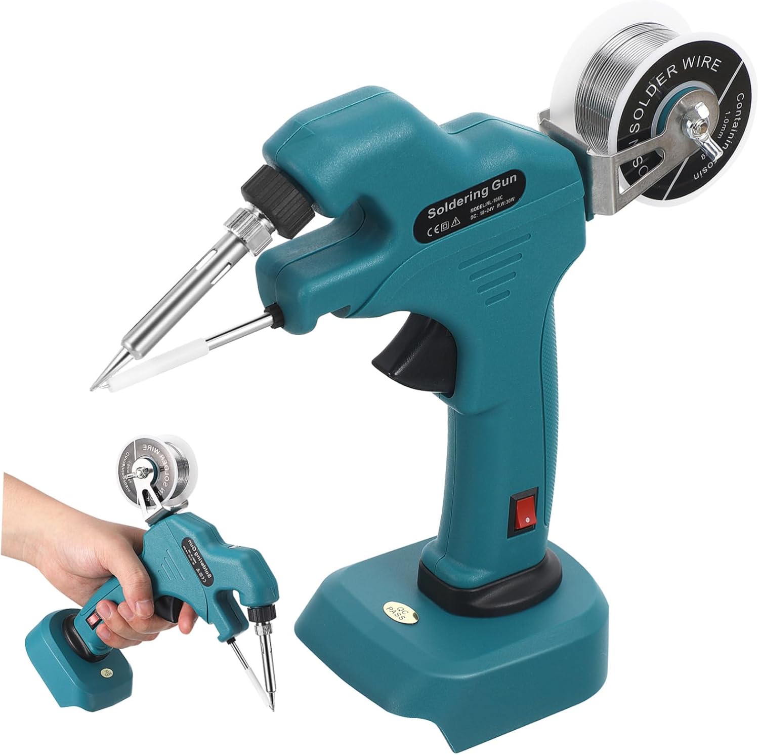 Cordless Soldering Iron Kit Fast Heating Portable Tool for Electronics Repair Compatible with Lithium Batteries Automatic Soldering for Circuit Board and Jewelry Making