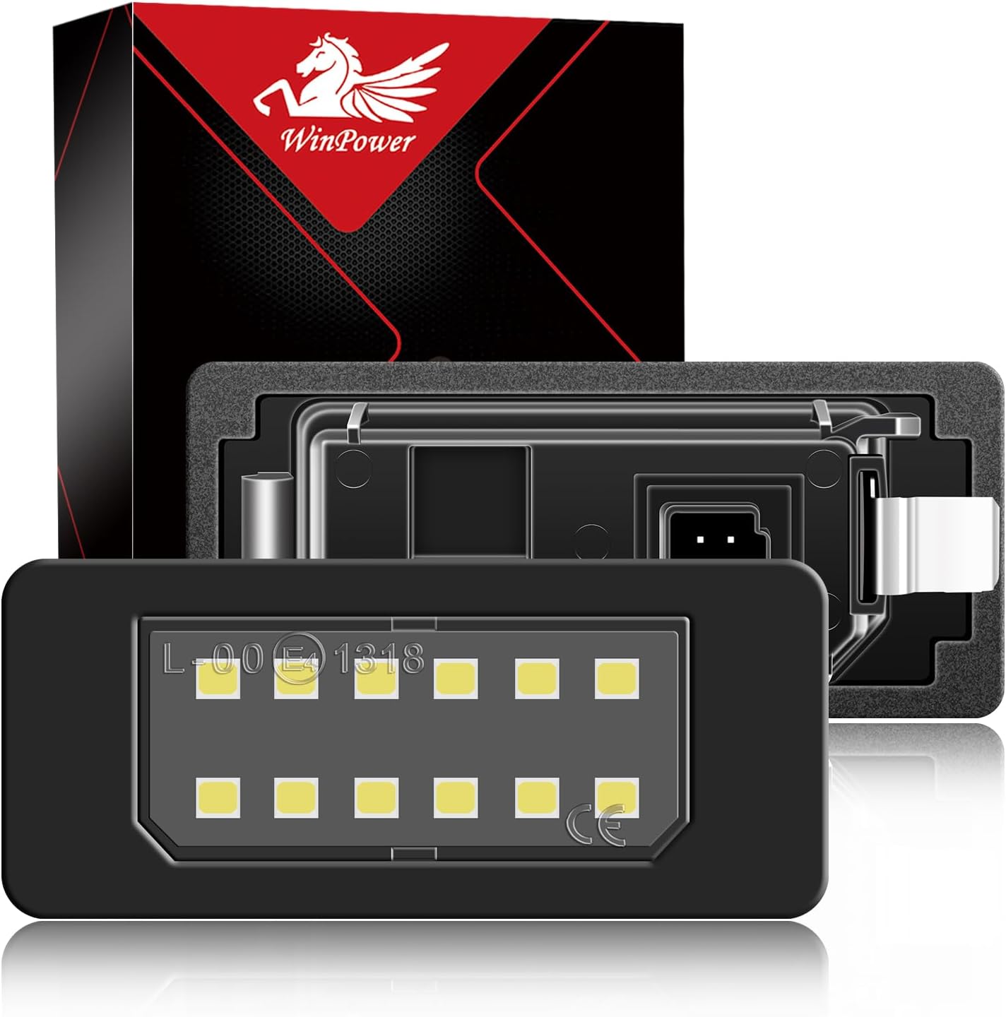 WinPower Error Free LED License Plate Lights Assembly White Lamp for F40 F90 G30 G31 G38, 2 Pieces