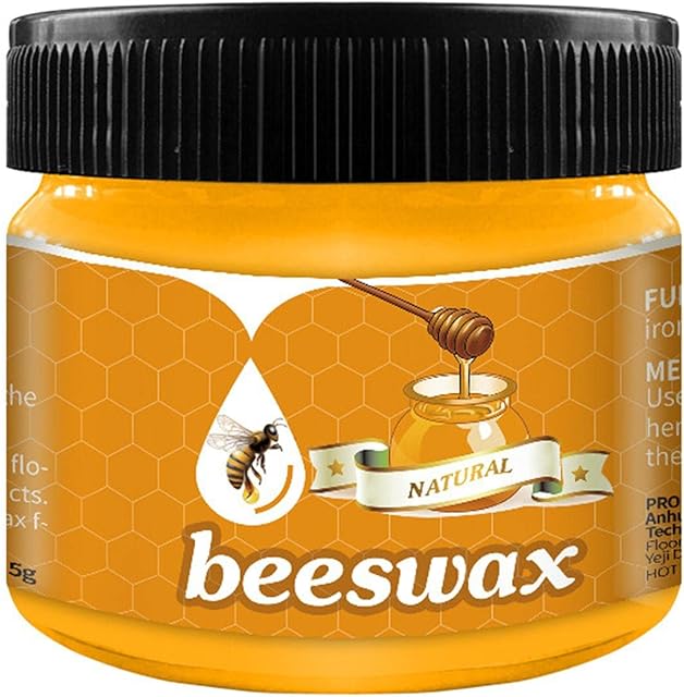 Huaxingda Beeswax Furniture Polish - Multipurpose Natural Wood Seasoning Beeswax Household Polishing for Furniture Wood Floor Tables Chairs Cabinets,Furniture Cleaner Restorer Sponge - Wooden Floors,