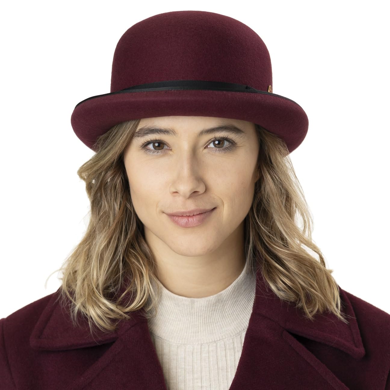 Mayser Viril Melone Hut Herrenhut Bowler Wollfilzhut Mit Ripsband